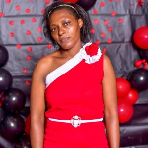 One Hand Valentine Red Petal Dress