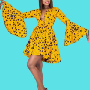 African Fitted Party Short Dress